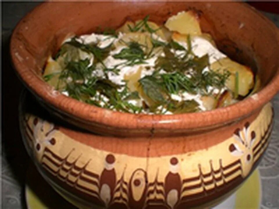 картошка с мясом в горшочке в микроволновке