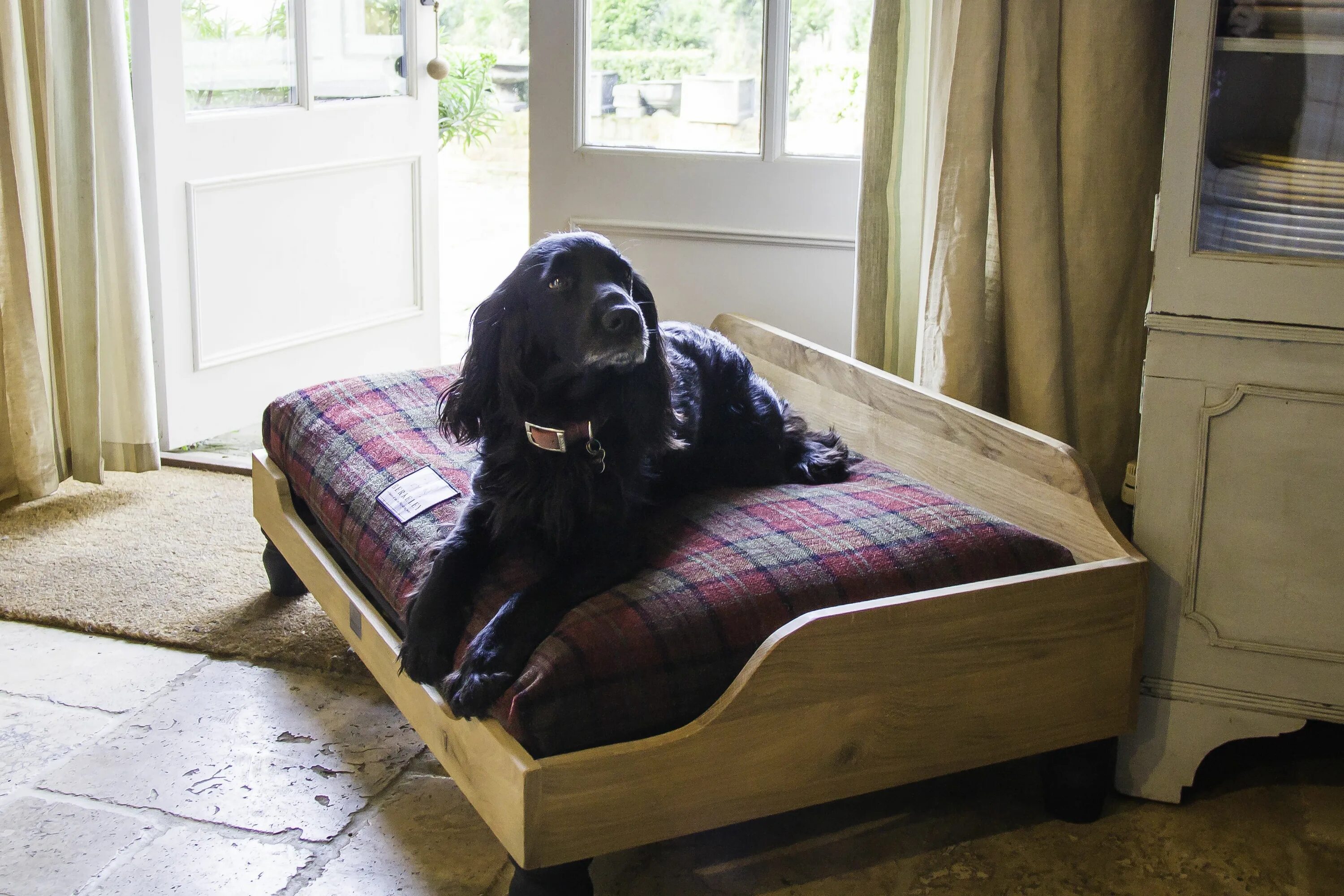 Собачья кровать для человека. Кровать для собаки. Деревянная кровать для собаки. Комната для собак. Деревянная лежанка для собак.