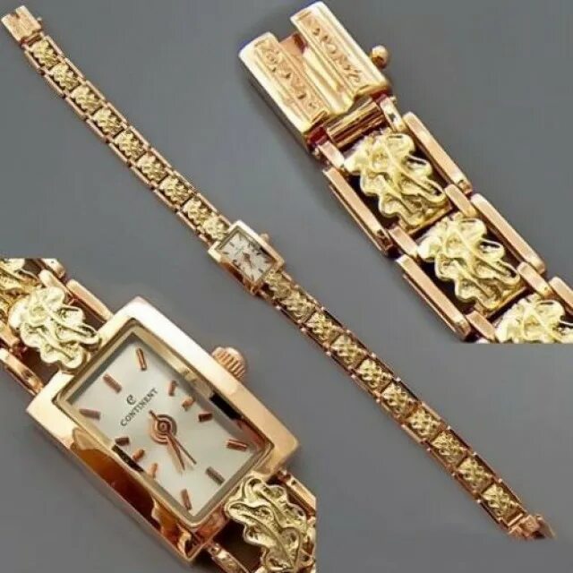 Золотые часы на золотом браслете женские. Золотой браслет на часы женские.