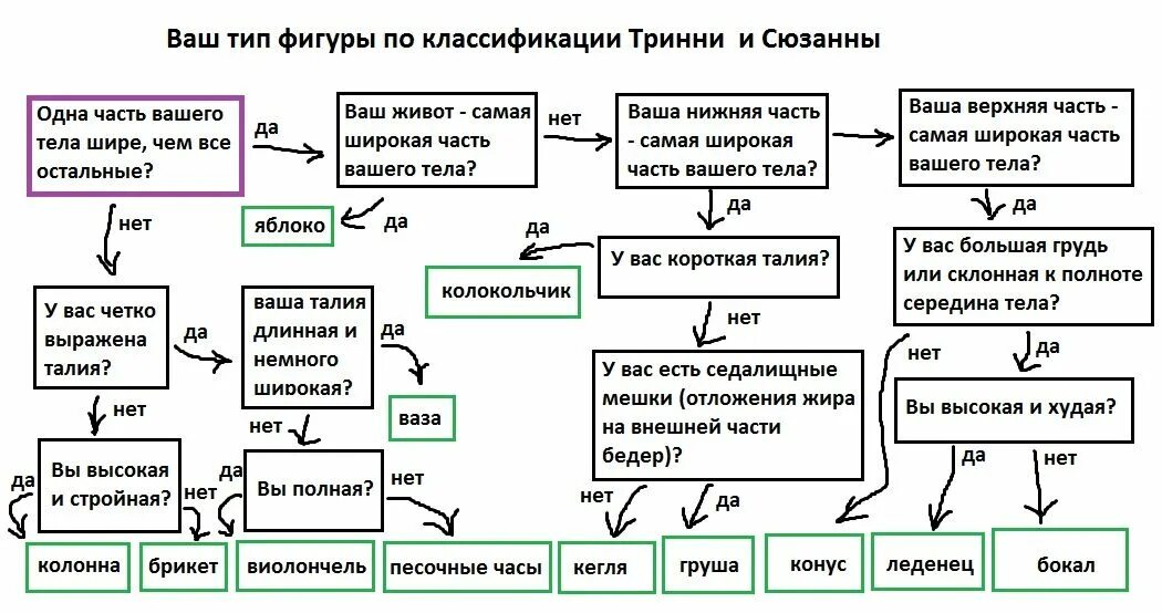 Как определить тип фигуры калькулятор. Тип фигуры таблица. типы фигуры по тринни и сюзанны. определить свой тип фигуры. тест на определение типа фигуры.
