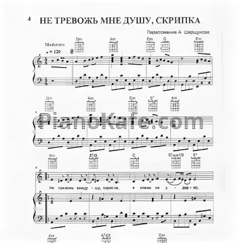 Не тревожь мне душу скрипка