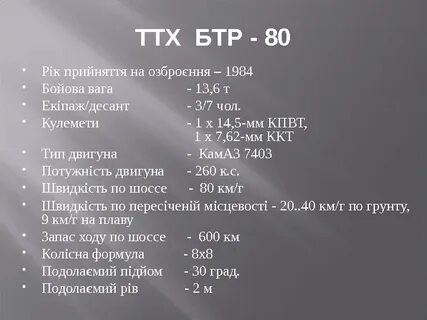 Ттх бтр
