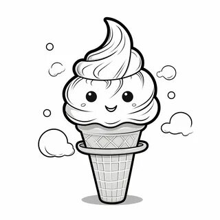 ice cream cone coloring page.