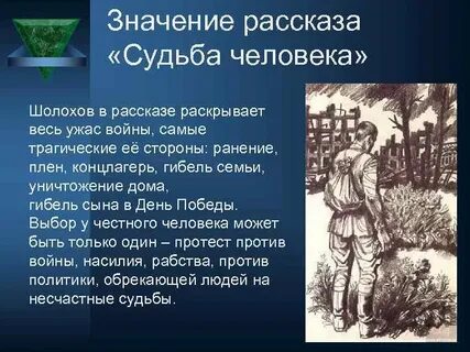 Судьба человека читать коротко
