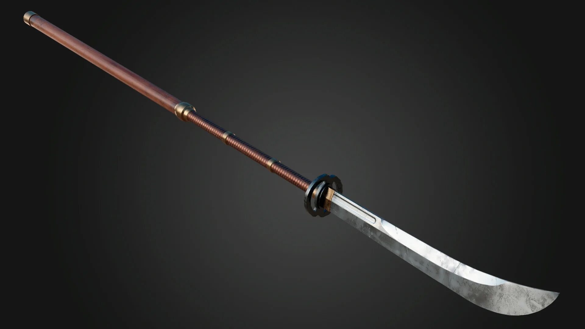 Оружие с длинным клинком. Японское Холодное оружие нагината. Японский меч нагината. Японская алебарда нагината. Нагината оружие самураев.