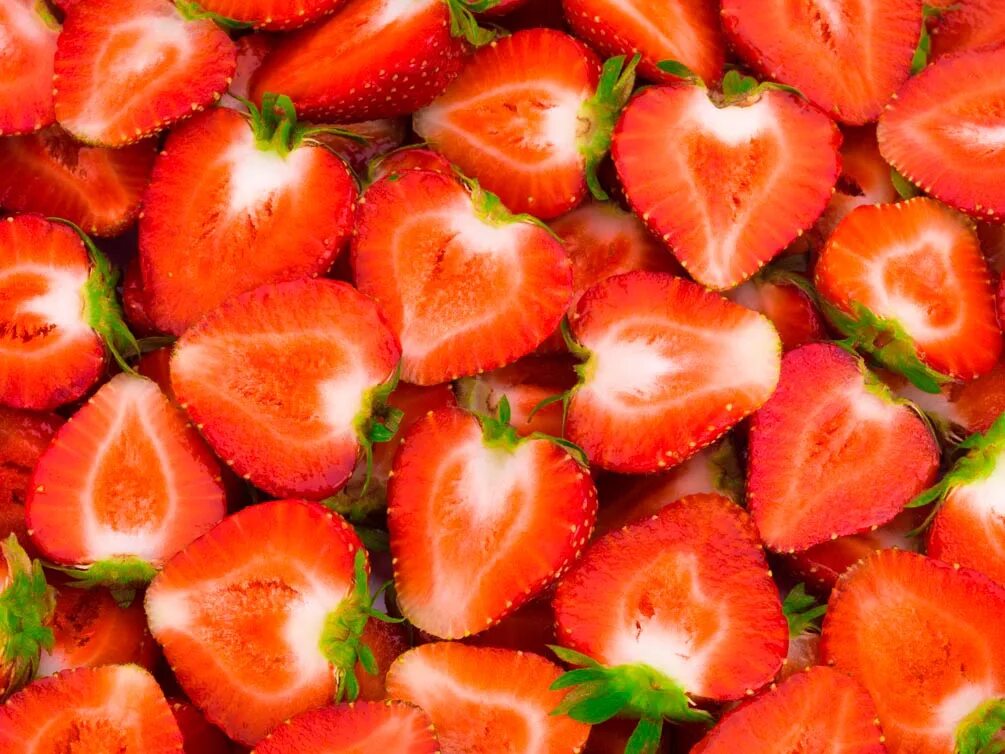 Клубника в разрезе Strawberry, Cut strawberries, Fruit
