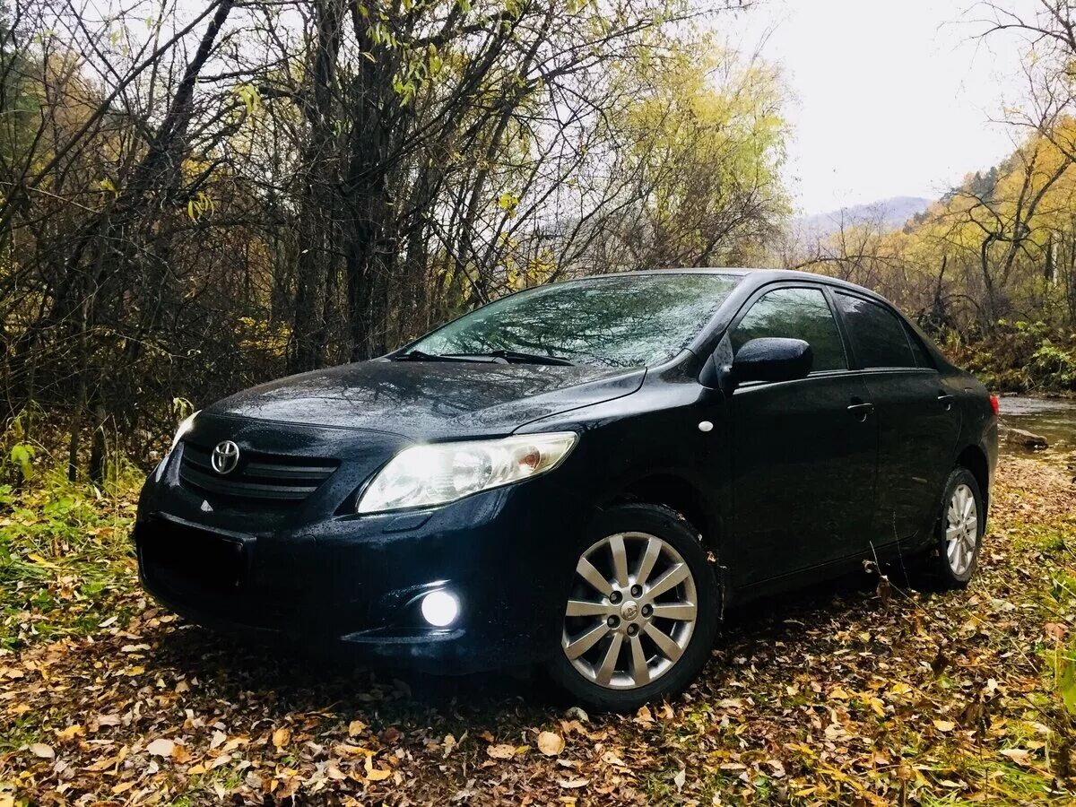 Тойота королла в красноярском крае. Toyota Corolla 2008 Black. Тойота Королла 2008 черная. Королла 2008 черная. Corolla 2008 черная.