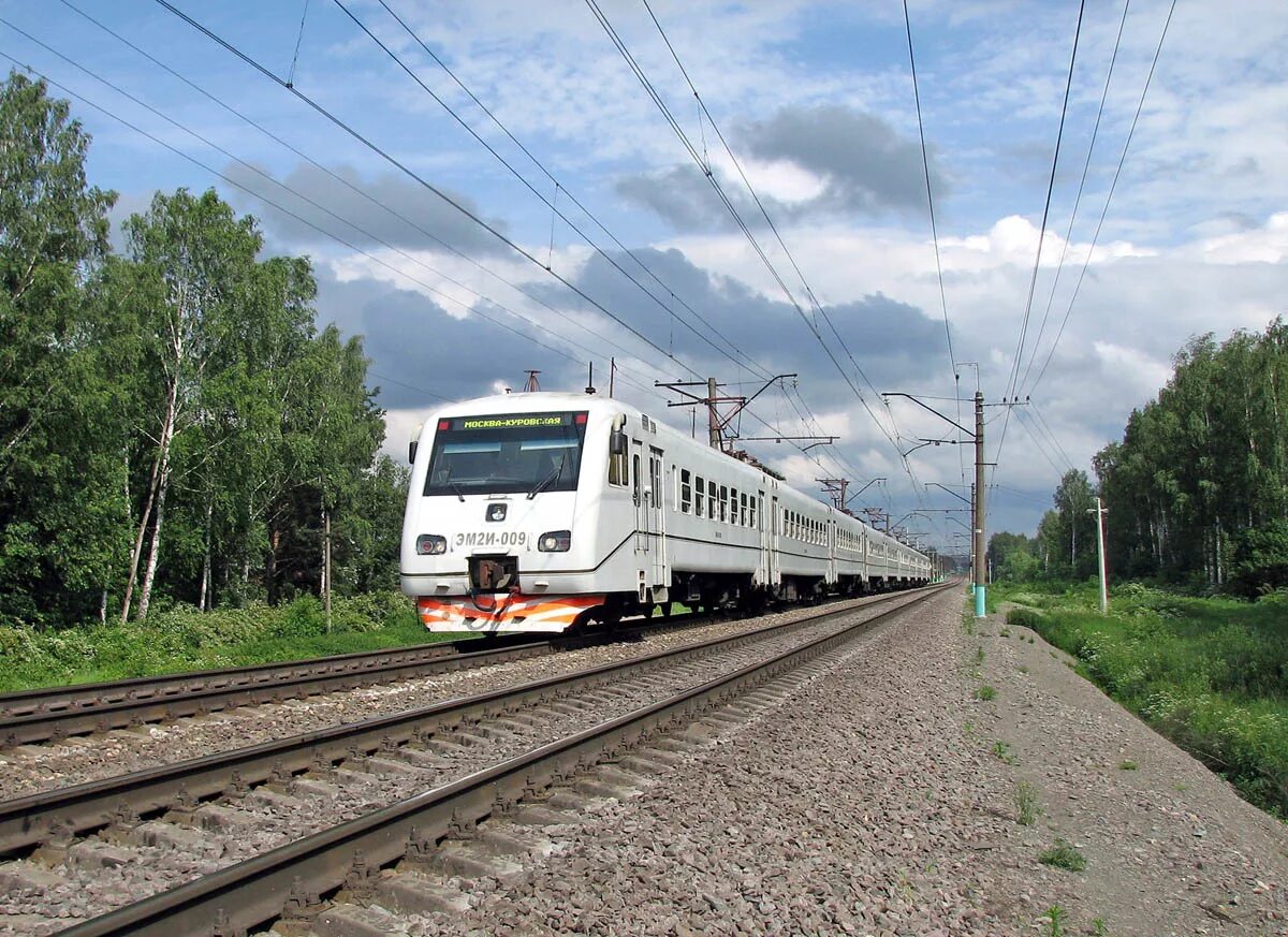 Эм2 Казанское направление. Эм2. Эм2-009. Эм2и Серпухов. Электричка пл 88 км