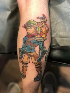 Finally got my Jak and Daxter tattoo finished : jakanddaxter.