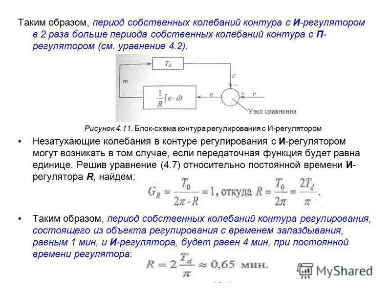 Период колебательного контура определяется