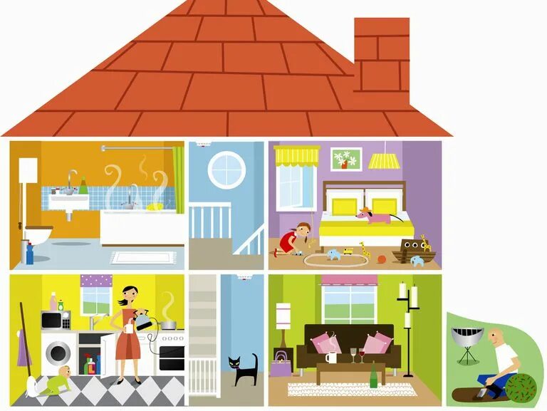 Включи это мой дом. House Rooms for Kids. Rooms in the House for Kids. Рисунок ЗФКЕ ща еру рщгыу. Parts of the House for children.