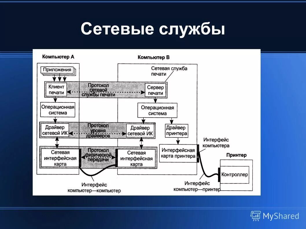 Сетевые службы. Виды сетевых служб.