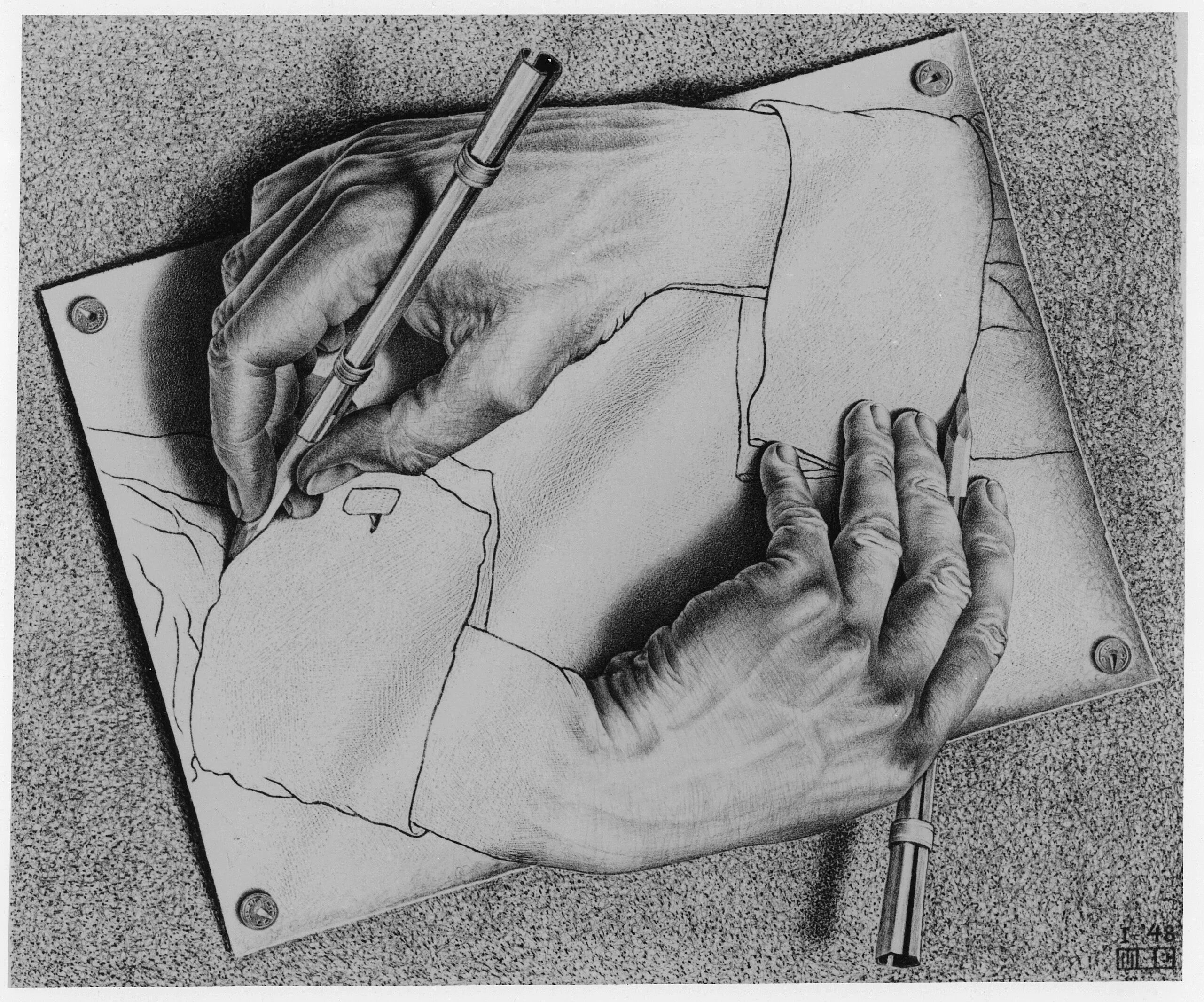 Эшер Мауриц Корнелис руки. Морис Эшер картины. Эшер • рисующие руки, 1948. Мауриц Эшер рисующие руки.