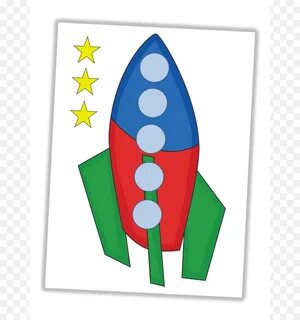Ракета шаблон для детей цветная
