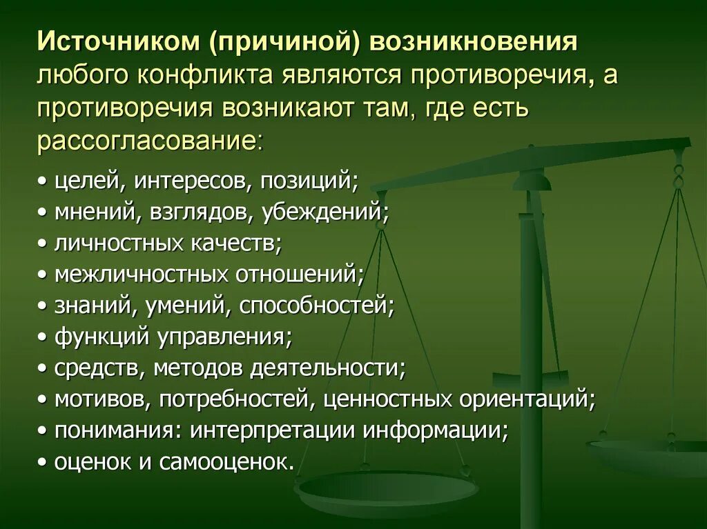 Этап на котором возникает конфликт зарождаются противоречия. Источники и причины конфликтов. Источники возникновения конфликтов. Причины конфликтов в деловом общении. Источники межличностного конфликта.