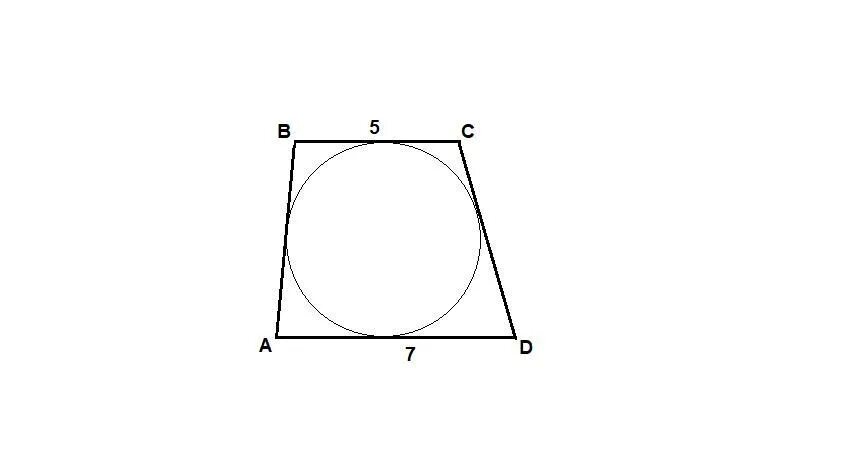 В любом описанном четырехугольнике суммы сторон. Периметр трапеции описанной около окружности. Описанная трапеция около окружности ad=BC. Рисунок четырехугольник описан около окружности то. Периметр четырехугольника описанного около окружности.