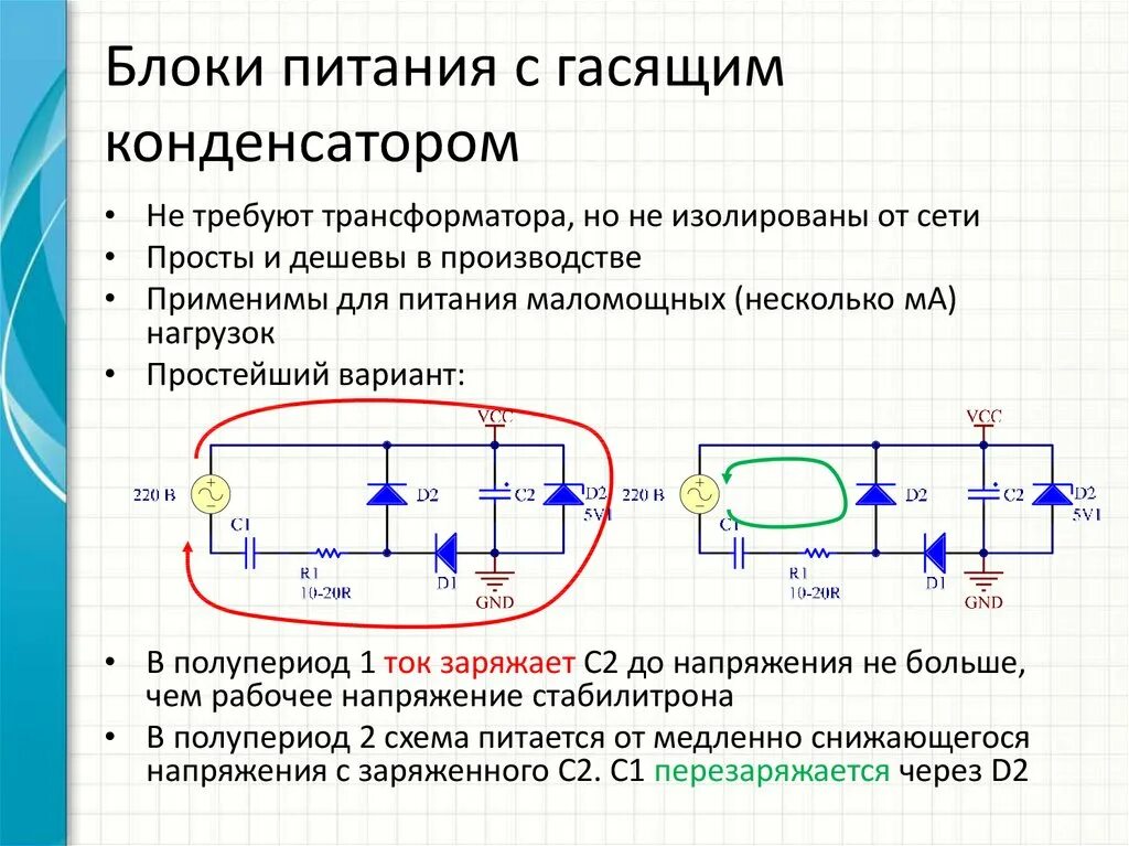 Балластный конденсатор блока питания 220в. Схема с гасящим конденсатором. Конденсатор и источник тока схема. Стабилизация источника питания конденсатор расчёт.