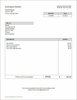 Billing invoice