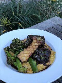Braised Beef Short Ribs, Butternut Squash Risotto, Broccolini, Pomegranate ...