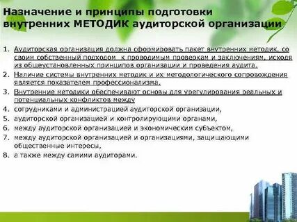 Профессиональные принципы аудита