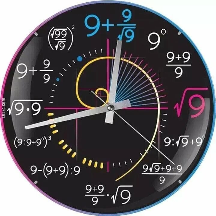 Настенные часы для математиков. Часы с математическим циферблатом. Математические часы настенные с формулами. Математический циферблат часов. Часы без секунд