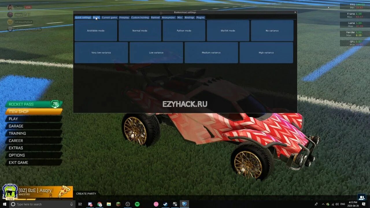 Bakkesmod rocket league. Rocket league hack. bakkesmod. коды рокет лига 2025. игроки rocketleage.
