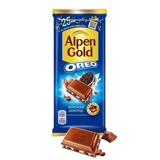 Шоколад alpen gold oreo молочный