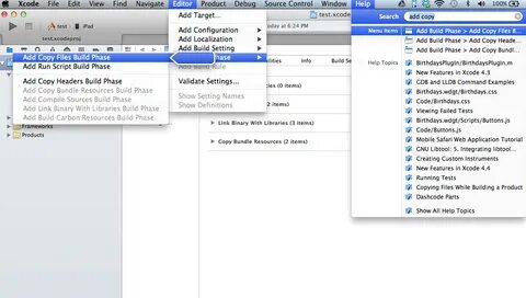 Xcode select