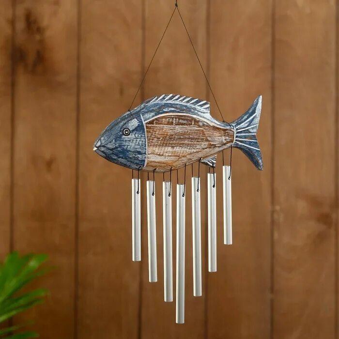 Музыка ветра. Сувенир рыба поющая. Ветерок керамика. Рыба из дерева и металла.
