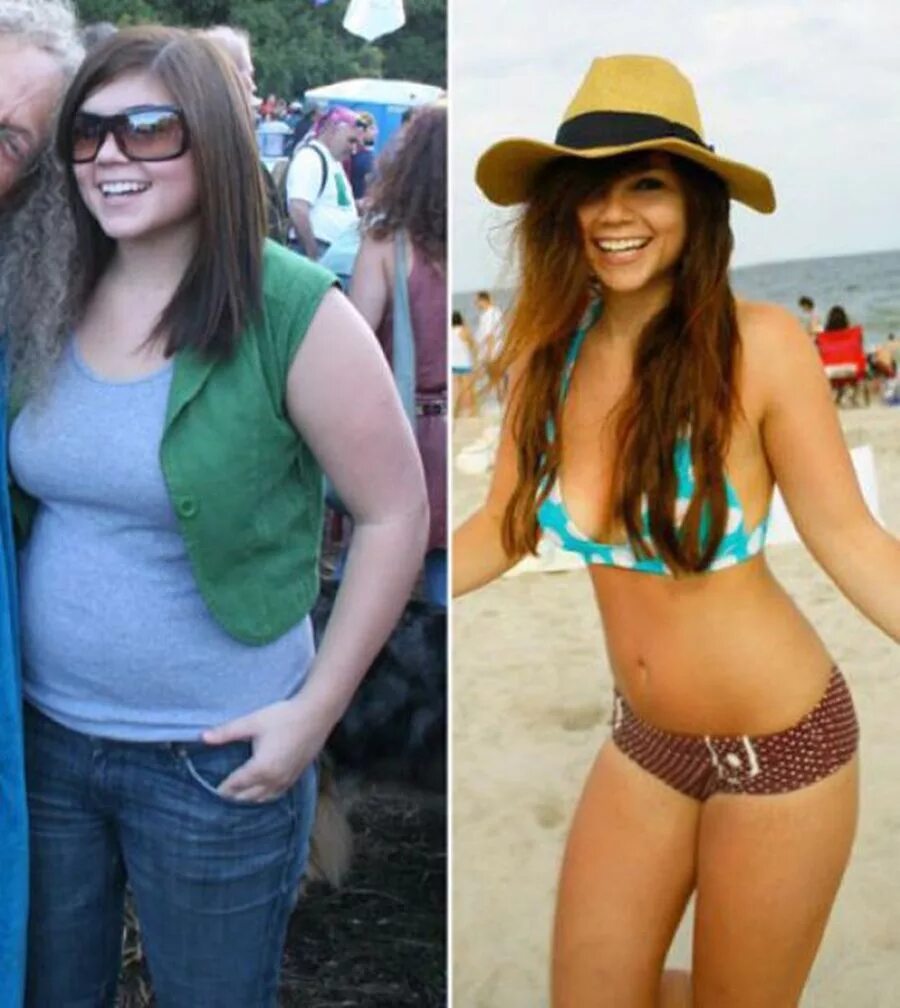 Большие девочки фото до и после проекта. До и после похудения девушки.