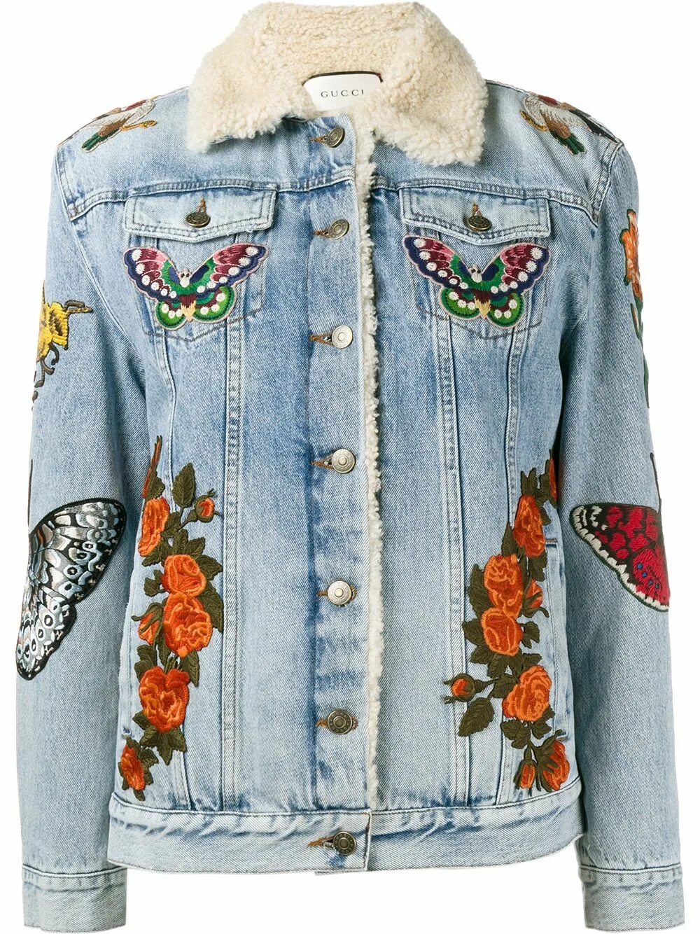 Как украсить куртку. Джинсовка гуччи женская. Gucci Denim Jacket. Gucci меховая джинсовка. Джинсовая куртка гуччи женская.