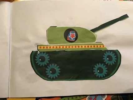 Аппликация танк