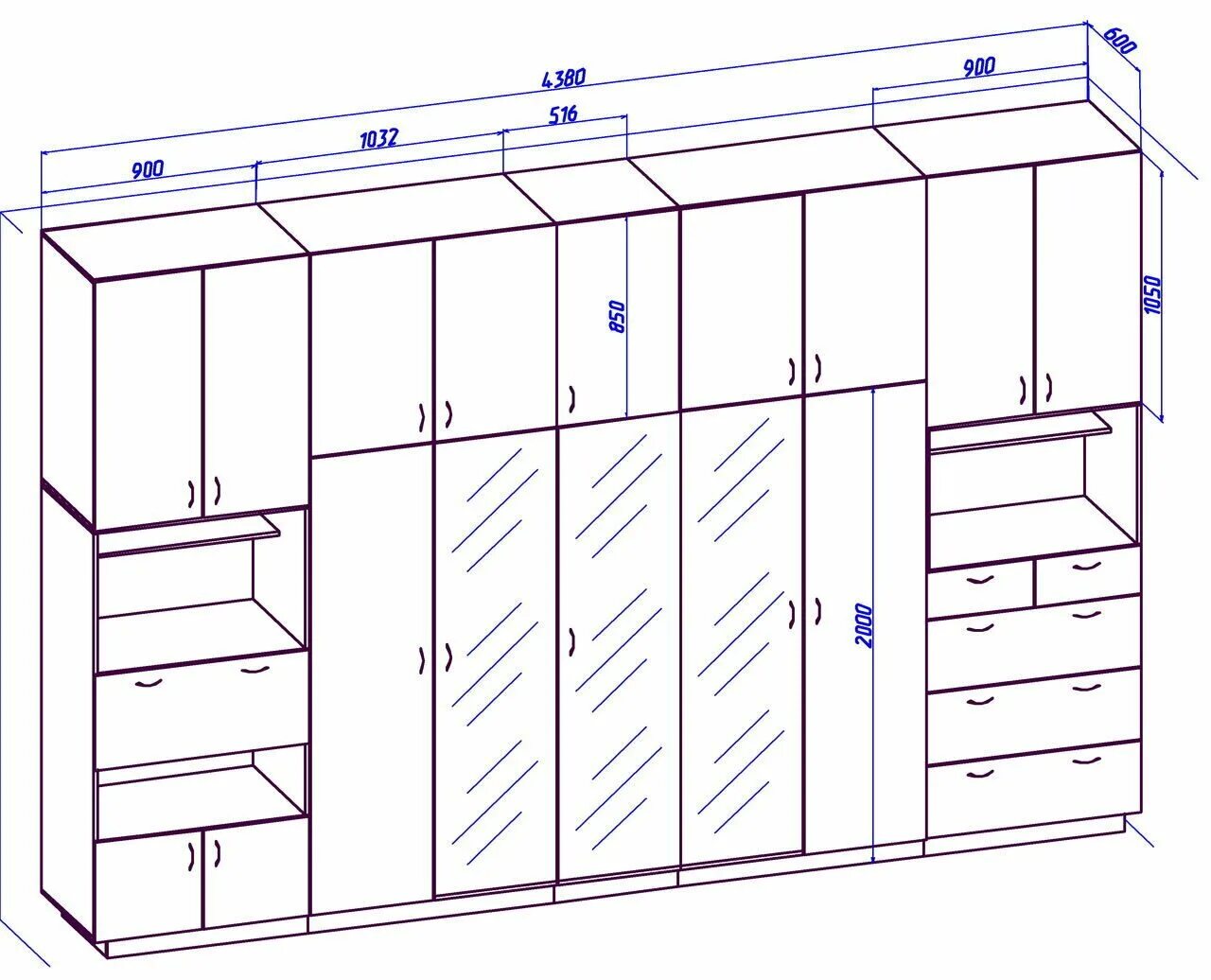 Размеры шкафов стенок. Чертеж мебельной стенки. Ширина секций советских стенок. Высота стенки мебель. Советская стенка габариты.