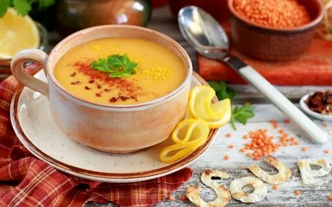 Пюре из красной чечевицы