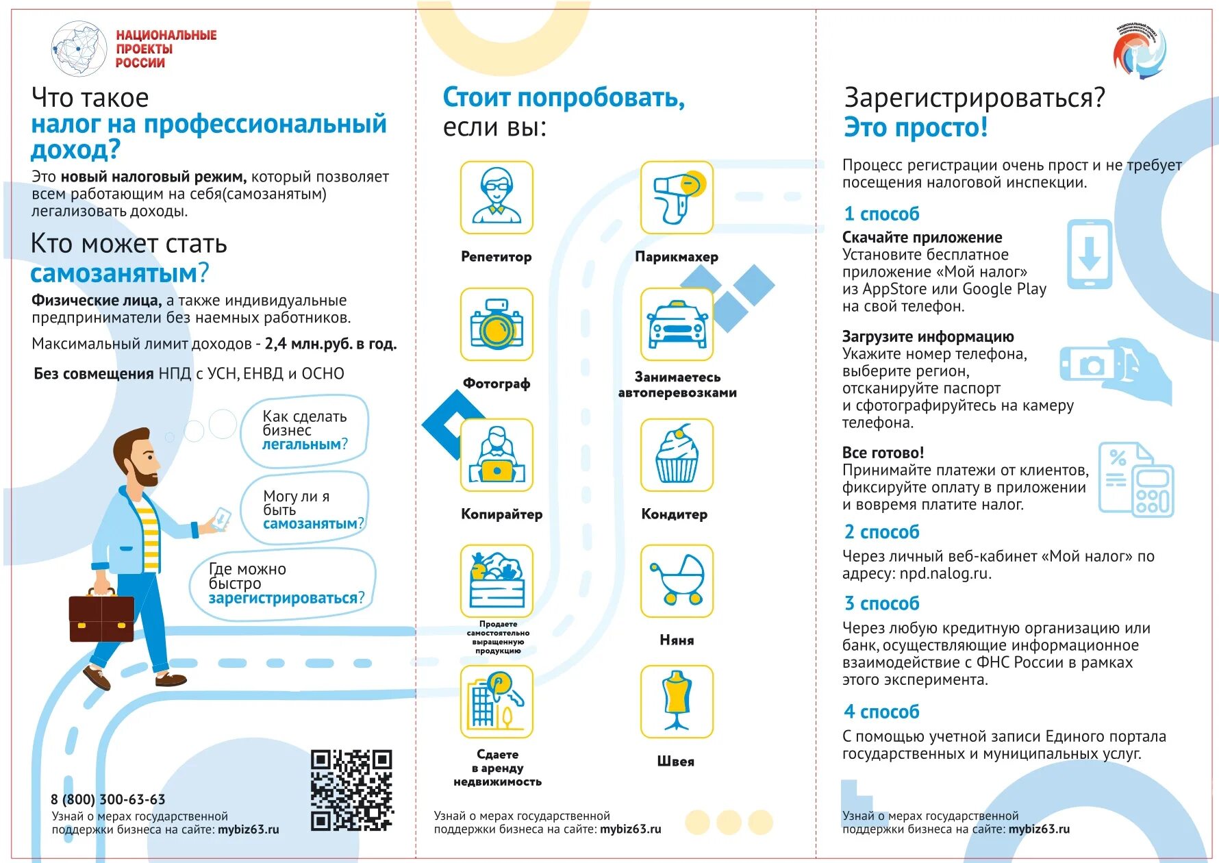 Буклеты для самозанятых. Брошюра для самозанятых. Налог на профессиональный доход листовки. Буклет самозанятый. Единый налог для самозанятых