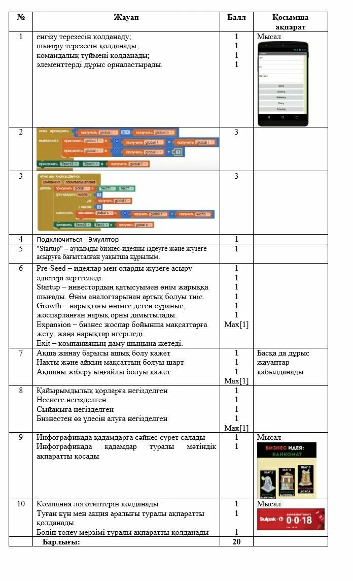 Тжб 11 сынып информатика