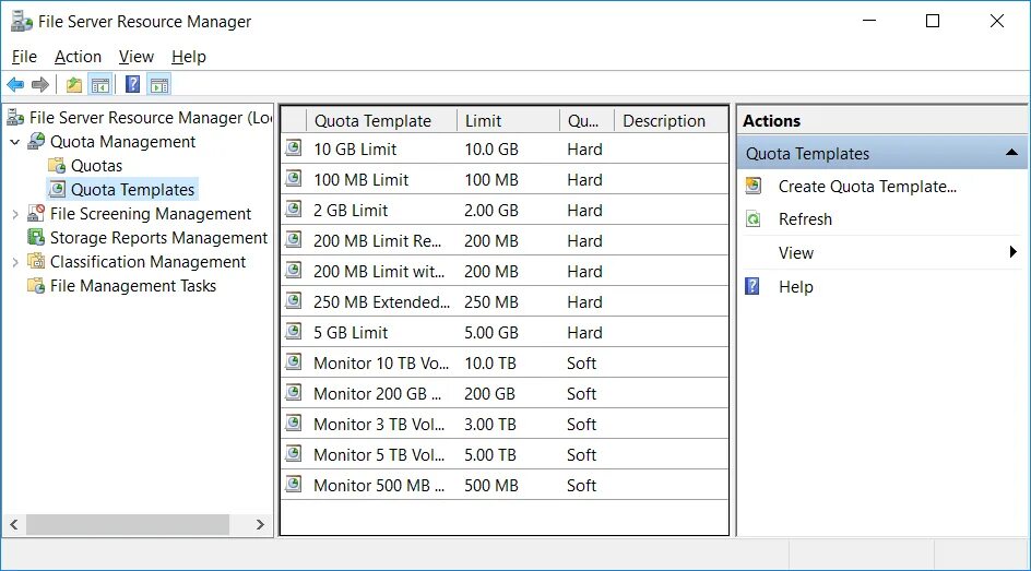 Квоты windows server