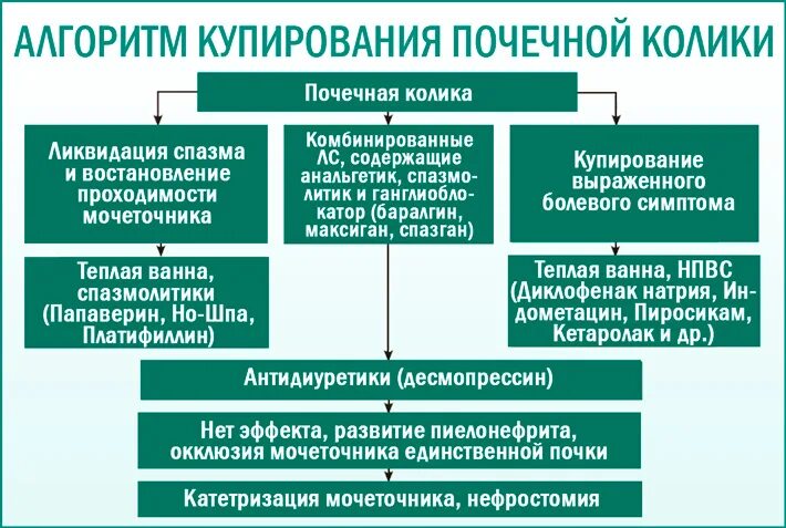 Колики диагноз. Методы купирования почечной колики. Почечная колика лечение. Терапия почечной колики. Алгоритм купирования почечной колики.