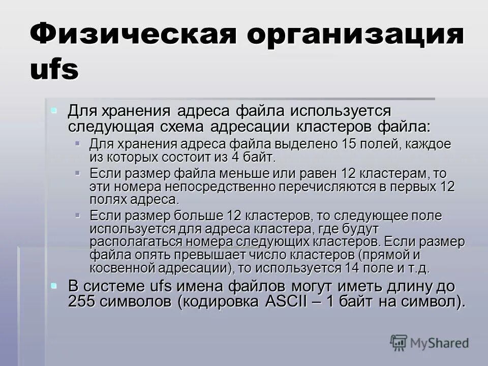 физическая организация программы