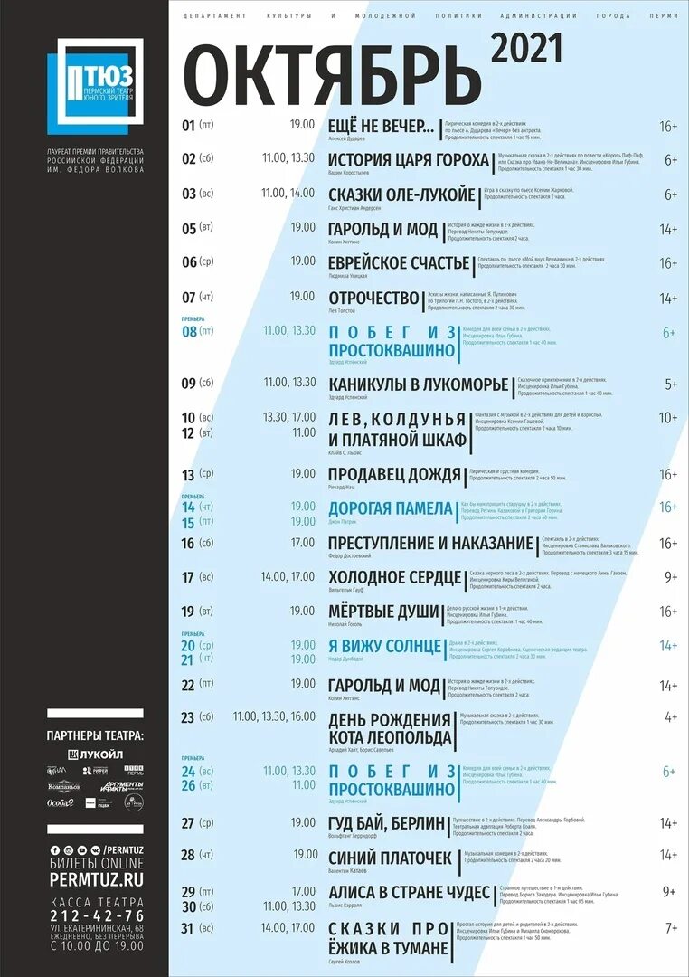 Афиша пермь неделя. Афиша театра юного зрителя Пермь. Репертуар в ТЮЗ на апрель Пермь. ТЮЗ афиша. Репертуар ТЮЗА Пермь.