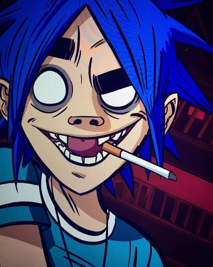 Группа гориллаз. Gorillaz солист. Туди гориллаз улыбается. 2д гориллаз.