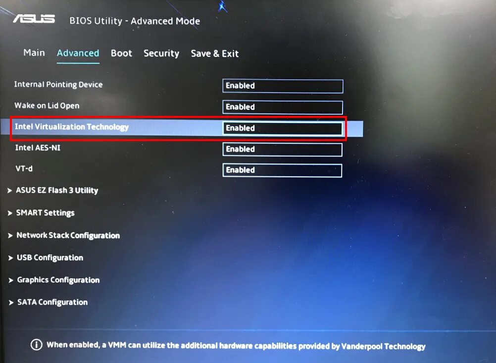 Как зайти в биос asus vivobook. Виртуализация ASUS BIOS. Включение виртуализации в BIOS ASUS. ASUS биос аппаратная виртуализация. ASUS BIOS включить виртуализацию.