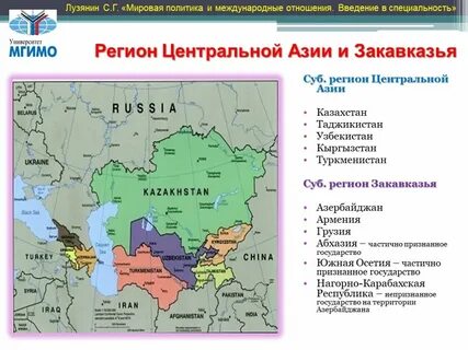 Страны центральной азии ближнего востока