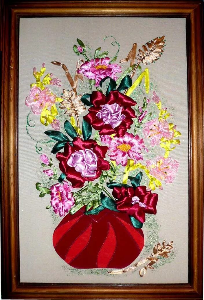 панно с вышивкой лентами. панно вышитое лентами. вышивка лентами. панно с вышивкой лентами. вышитые крестом панно.