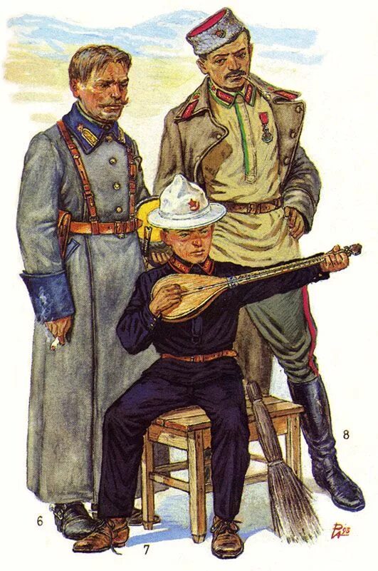 Военная история идей. Бухарская красная армия униформа. Белая армия 1917. Белогвардейцы 1917.