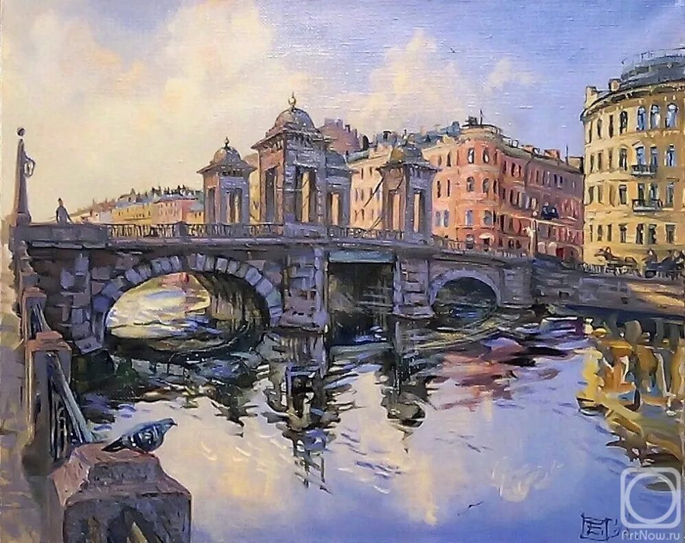 Картины петербурга. Мост Ломоносова картины. Старо-Калинкин мост акварель. Мост Ломоносова в Санкт-Петербурге картины маслом. Картина Ломоносовский чернышёв мост.