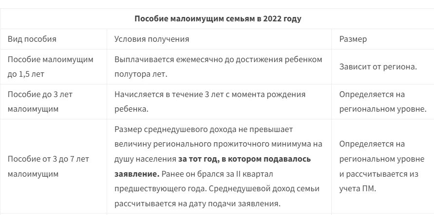 Пособие на детей в 2024 малоимущим