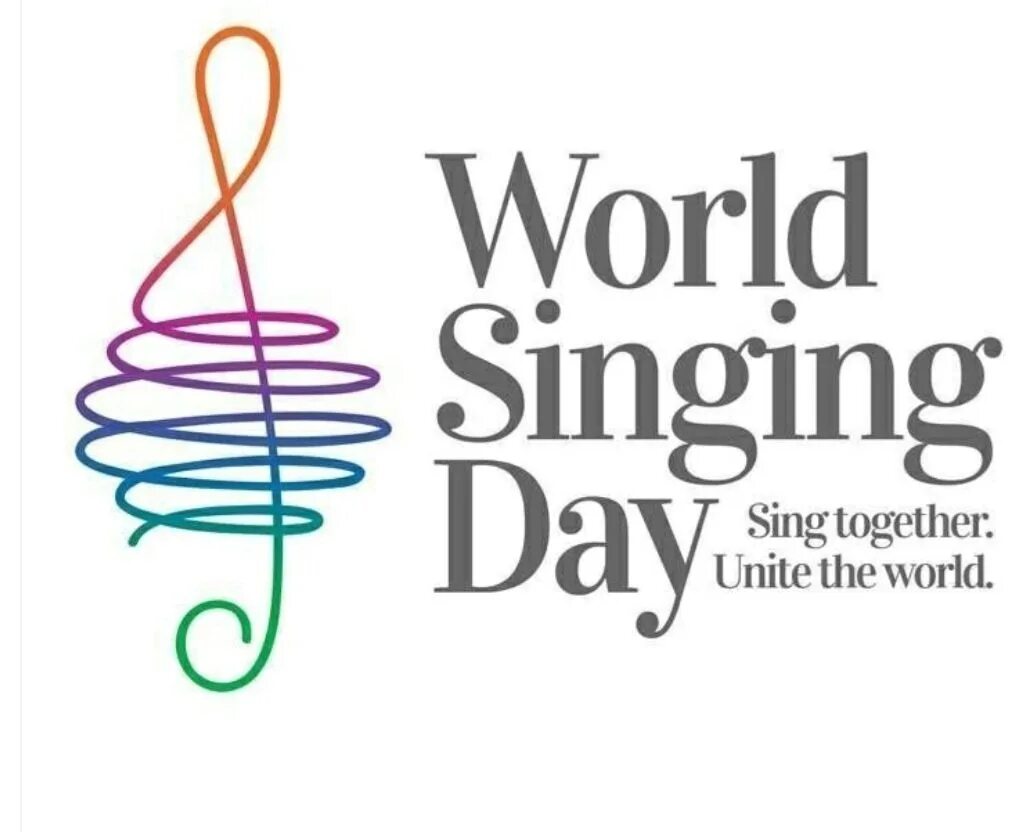 Sing world. Logo of the World singing Day. Sing 2 Singers.