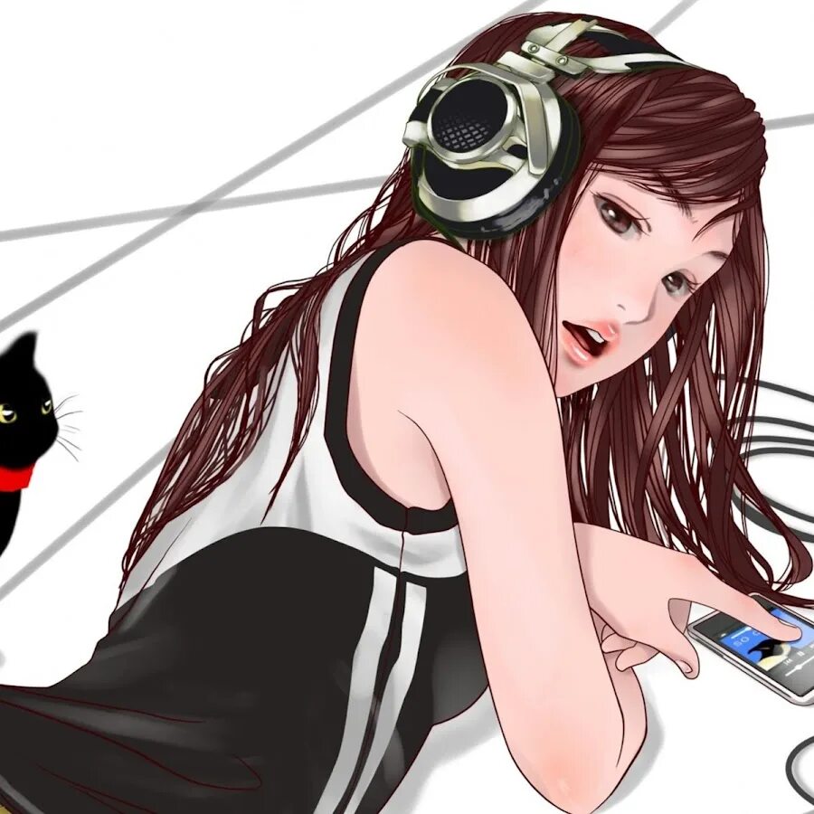 Девушки с наушниками мем Girl Listening Music in Headphones Stock Image Image of indoor, female: 795596