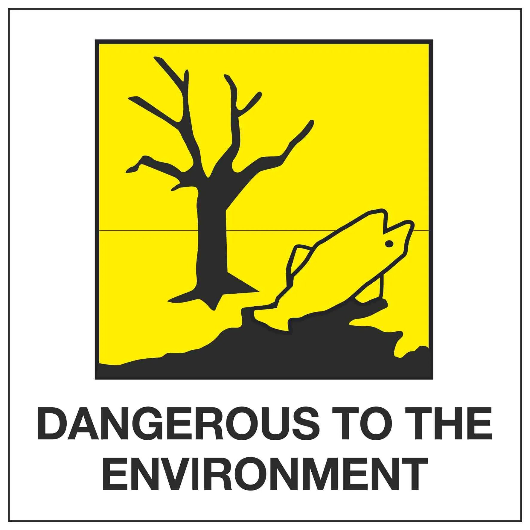1 is very harmful to the environment. Dangerous for environment. hazardous to the environment (symbol: environment.